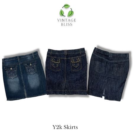 Gonne midi in denim Y2K