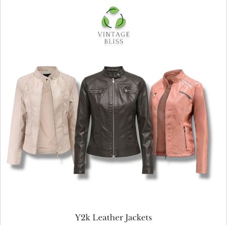 Y2K Leather Biker Jackets