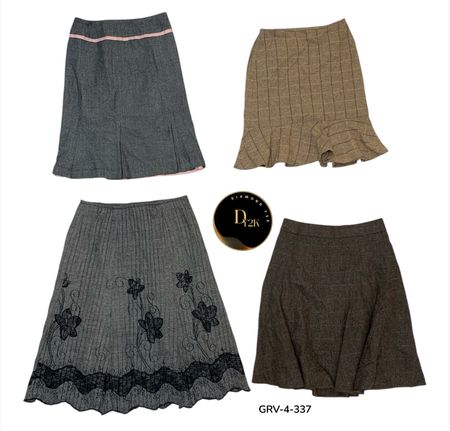 High-Waist Wool Skirt – Soft & Cozy Autumn Winter Wear (GRV-4-336)