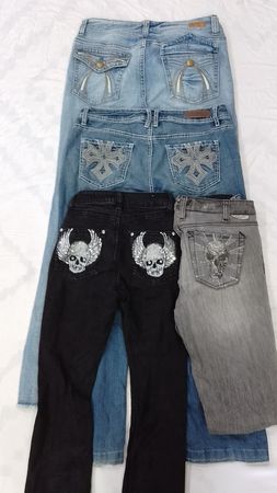 CR7899 Y2K Flare & Straight Jeans