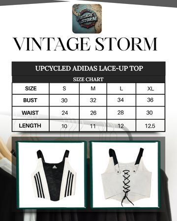 Upcycled Adidas Lace-Up Tops
