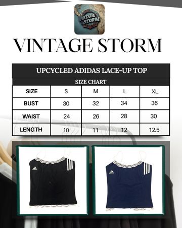 Upcycled Adidas Lace-Up Tops