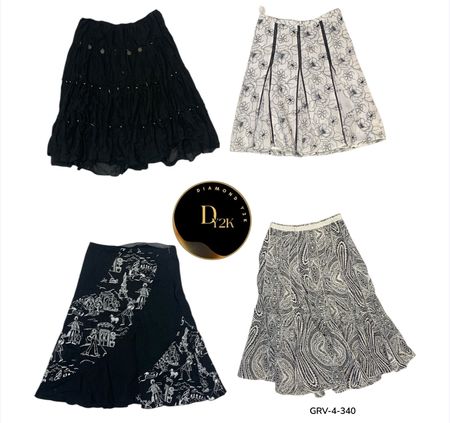 Saia de Algodão de Cintura Alta – Confortável e Respirável para o Dia a Dia (GRV-4-339)