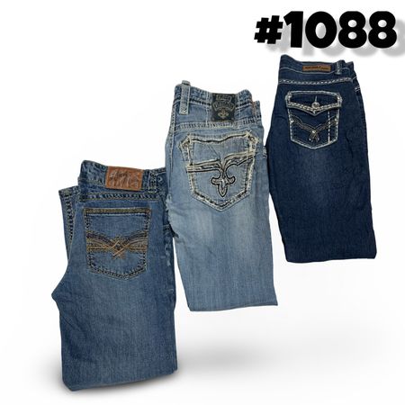 Y2k women detailing jeans (Brands) Afflication , Earl , Rock denim and etc #1088.