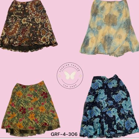 Summer Bloom Printed Poly Skirt – Breezy Maxi Fit (GRF-4-306)