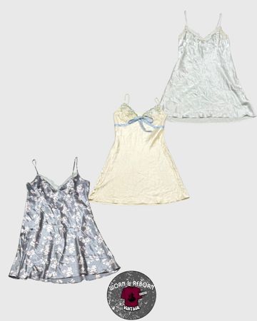 Y2K Silk Slip Dresses - 11 Pcs Wr1372