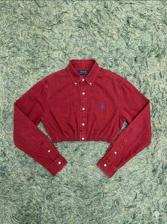 Upcycled Ralph Lauren Cropped Blouse (Multiple Colorways)