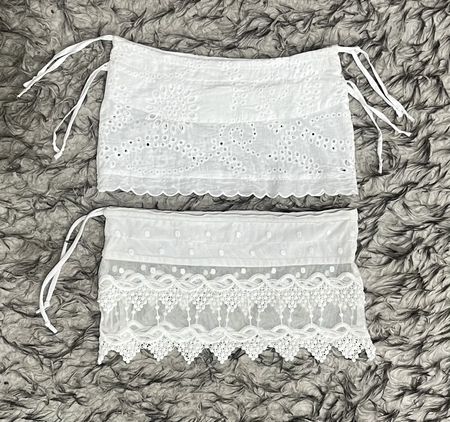 Fs-Upcycled White cotton skirt