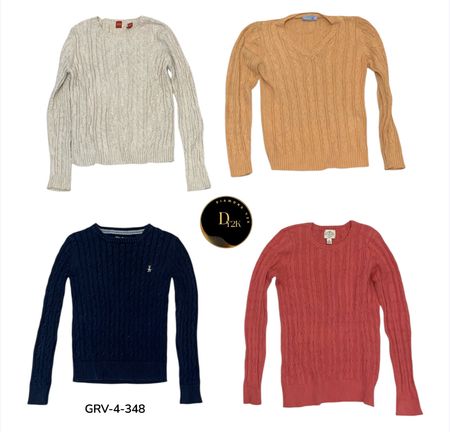 Pull en tricot câble doux – Look d'hiver minimaliste et esthétique (GRV4-348)