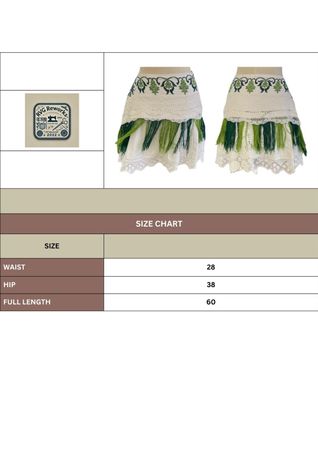 Upcycled Lace Fringe Skirt