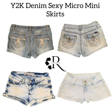 Y2K Denim Sexy Mini Micro Mini Shorts RW-1851