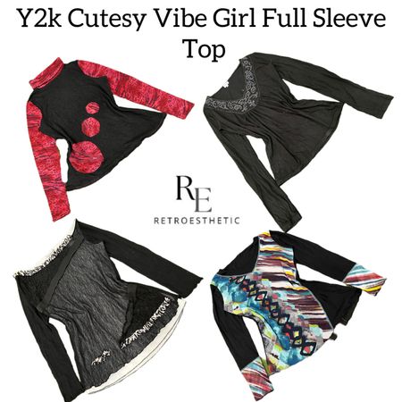 Y2k Cutesy Vibe Girl Full Sleeve Top Re-3109