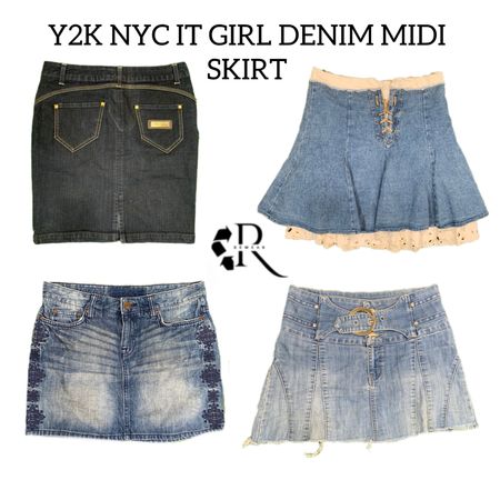 Y2K NYC IT Girl Denim Mini Skirts RW-1857