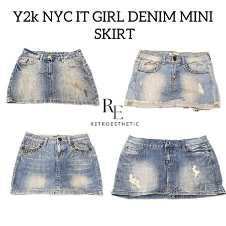 Y2k NYC IT GIRL DENIM MINI SKIRT RE-3114