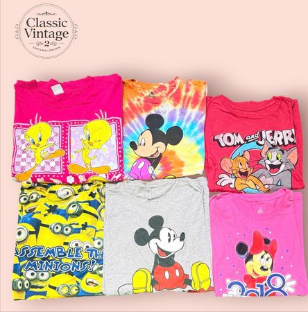 Mix magliette a tema cartoni animati