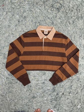 Upcycle Rugby Crop Top (DV -04)