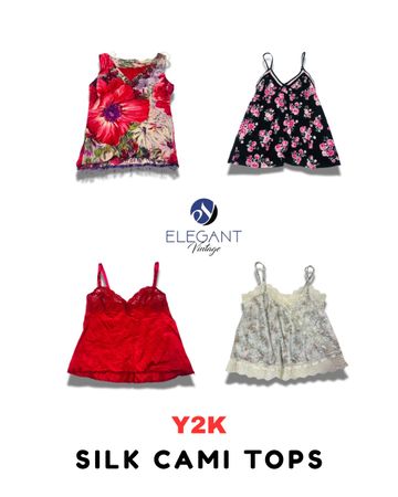 Y2K Silk Cami Tops - EV1780