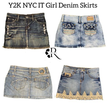 Y2K NYC IT Girl Denim Mini Skirts RW-1859