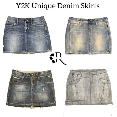 Y2K Era Cyber Girl Denim Mini Skirts RW-1861