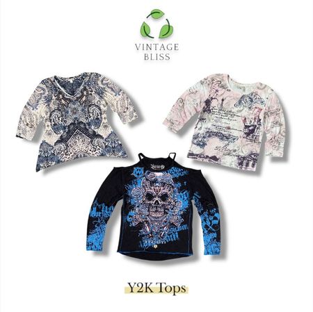 Y2K bedruckte Bluse