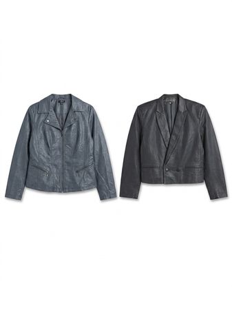 (FV-1318) Y2K Black Aesthetic Short body Leather jackets / coats