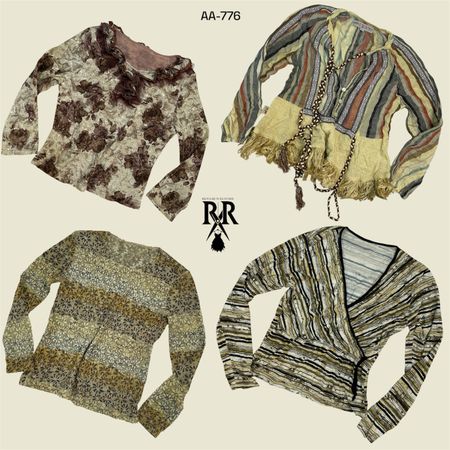 Y2K Earthy Tone Mix Full Sleeve tops (AA-776)