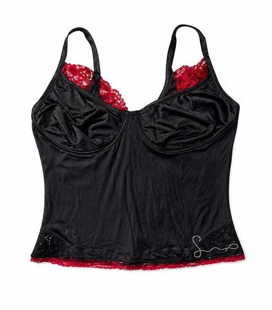 Vintage Y2K Lace Cami & Corset Top