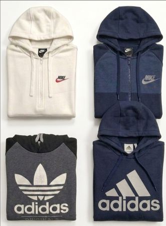 Nike and Adida's Hoodie.