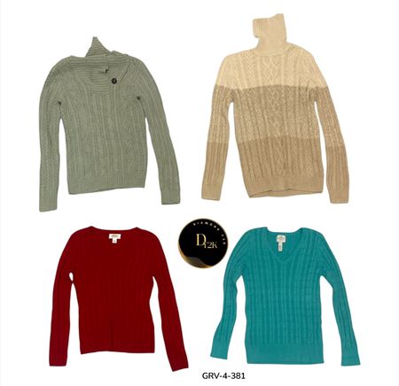 Cable Knit Sweater – Cozy Textured Y2K Winter Essential (GRV-4-381)