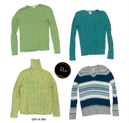 Cable Knit Sweater – Cozy Textured Y2K Winter Essential. (GRV-4-384)