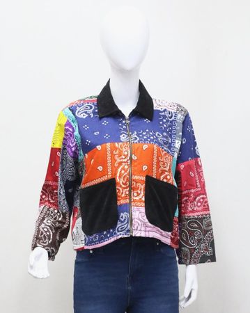 CR1548 Upcycled Bandana Patchwork Jacket