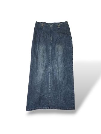 UPCYCLED DENIM MAXI SKIRT