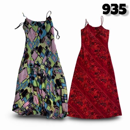 Y2K-style spaghetti strap maxi dresses #935