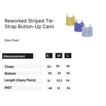 Upcycled Striped Tie-Strap Button-Up Cami