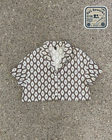 Upcycled Printed Crop Top