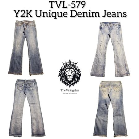 Y2K Unique Denim Jeans (TVL-579)