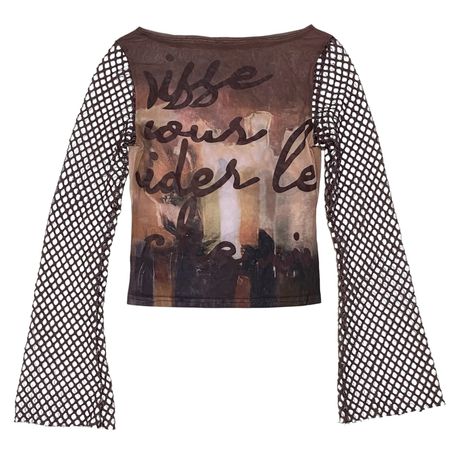 Y2k long sleeve blouse