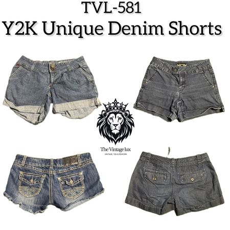 Y2K Unique Denim Shorts (TVL-581)
