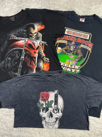 Skeleton print t-shirts