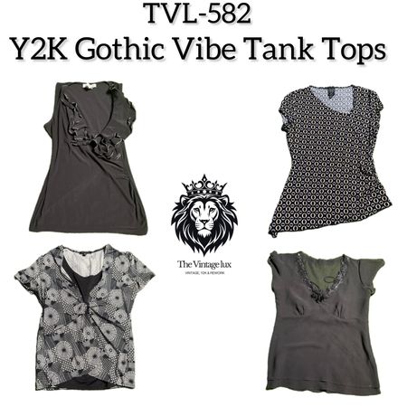 Y2K Gothic Vibe Tank Tops (TVL-582)