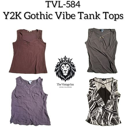 Y2K Gothic Vibe Tank Tops (TVL-584)