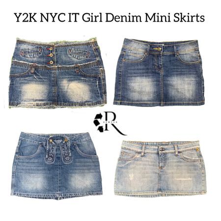 Y2K  NYC IT Girl Denim Mini Skirts RW-1868