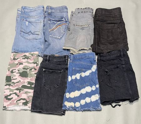 DENIM AAYMEN AND OTHER MIX BRANDS MINI SKIRTS (009)