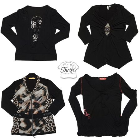 Y2K Black Rave Full Sleeve Top ( TC001 )