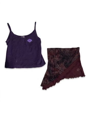 (FV-1345) Vintage Y2K Purple & Maroon Dresses Bundle – Party, Mesh & Printed Midi Dresses Wholesale Lot