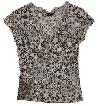 Y2K half sleeve blouse