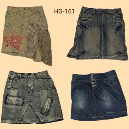 Y2K Hilton Era Denim Midi Skirts (HG-161)