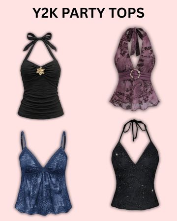 Y2K Party Tops #300426