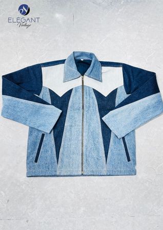 UPCYCLED Zip Up Denim Jackets - EVR0515