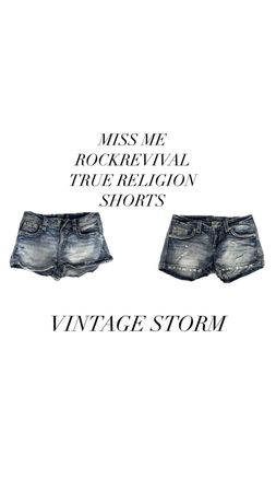 Miss Me True Religion Rock Revival Shorts